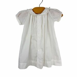 Vintage Something Pretty Cradle Club White Lace Trim Dress Size 3 Months